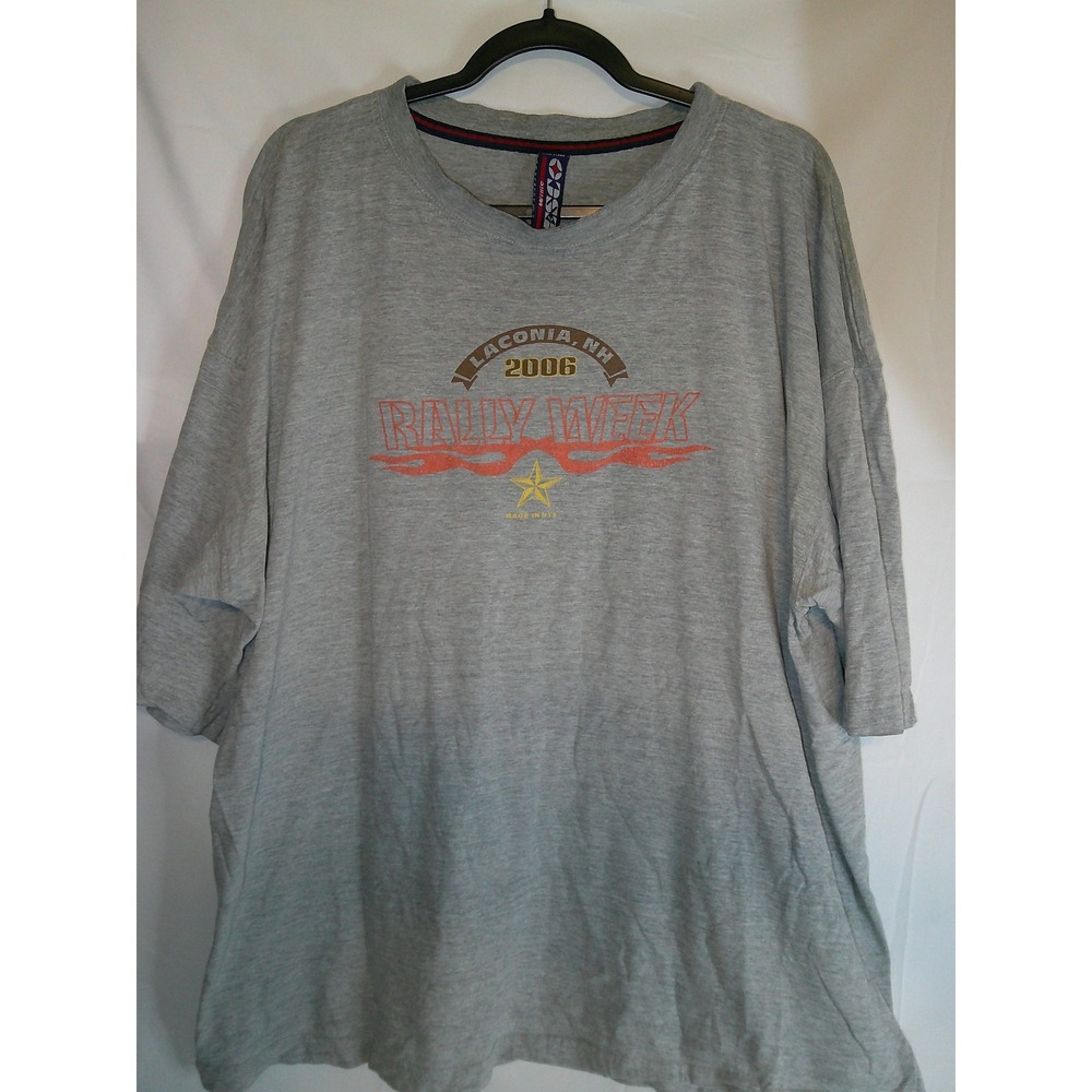 Vintage Laconia NH Rally Week 2006‎ Gray Graphic Motorcycle T-Shirt XXL